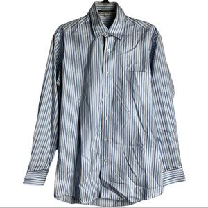 𝅺FORSYTH of Canada Button down Striped Dress Shirt Size M